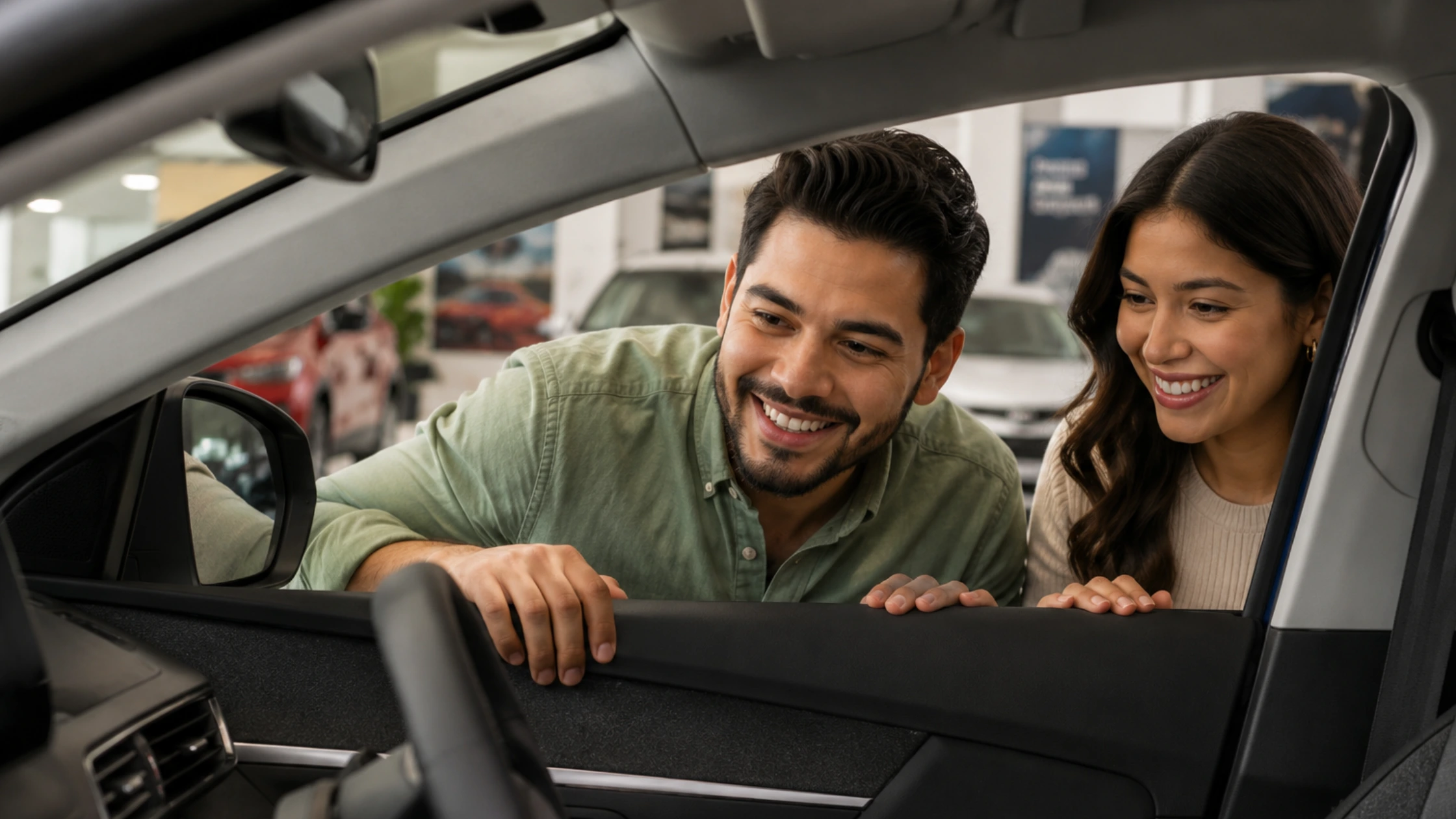 Pareja-revisando-auto 